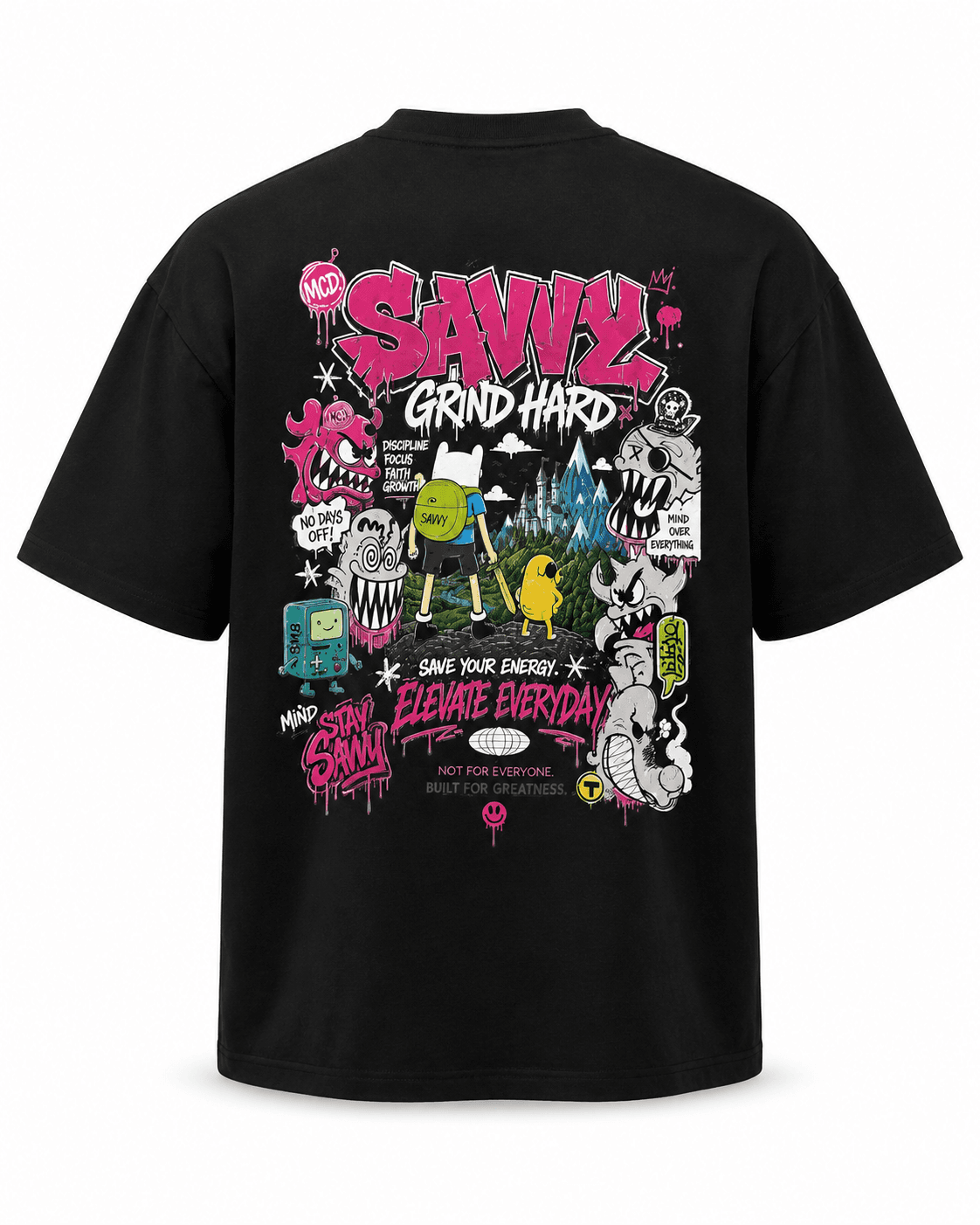 Oversize Tee Grind Hard back view