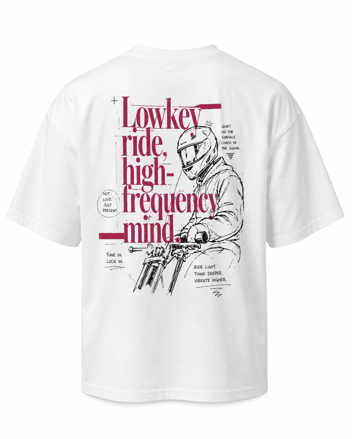 Oversize Tee Lowkey Ride back view